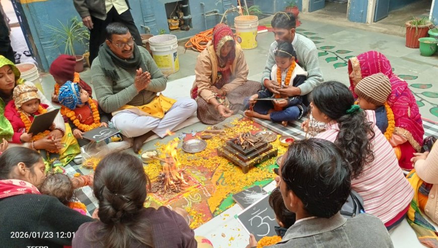 शिशु वाटिका विद्यालय में हर्षोल्लास से मनाया बसंत उत्सव