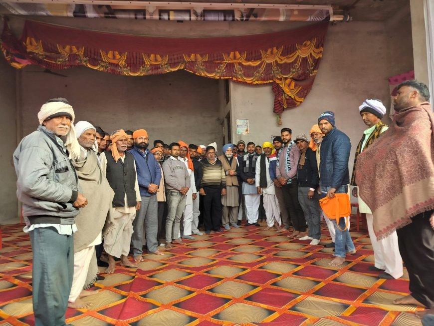 अलावडा में होने वाले हिन्दू सम्मेलन की तैयारीयों को लेकर कमेटी गठित करकिया गया विचार विमर्श