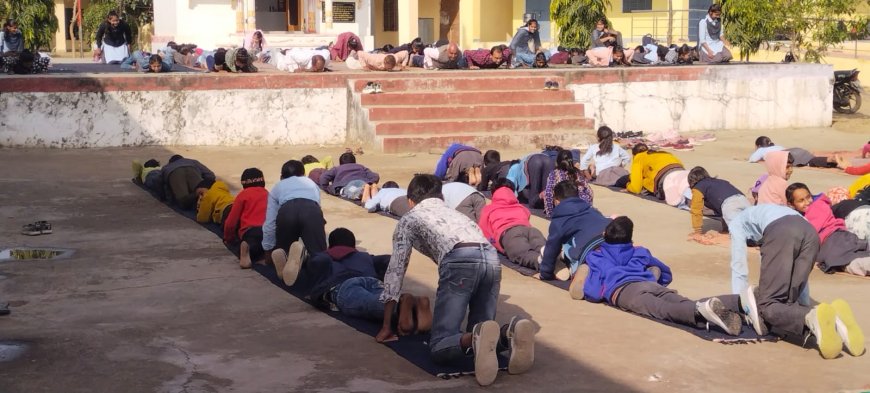 श्री गोविंद देव परोपकारी ट्रस्ट के तत्वाधान में सूर्य सप्तमी के उपलक्ष्य में सूर्य नमस्कार का हुआ आयोज