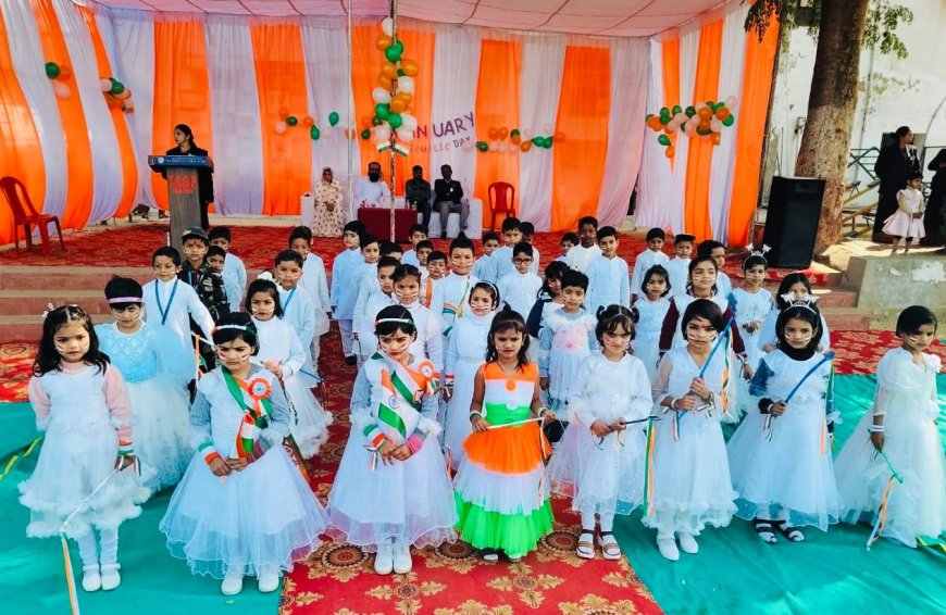 द बोहराज ग्लोबल स्कूल महुआमें धूमधाम से मनाया गया गणतंत्र दिवस