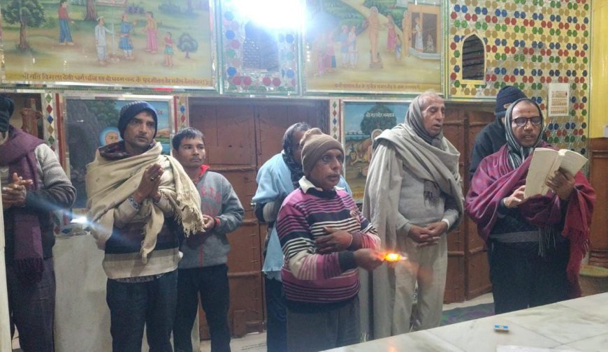 कठूमर में धर्म जागृति महिला मंड़ल द्वारा णमोकार महामंत्र का जाप और भक्तामर पाठ का किया आयोजन