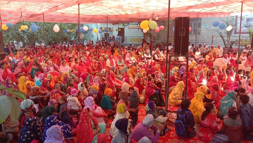 शिव पार्वती विवाह की कथा सुनाई, महिलाओं ने गाए बधाई गीत