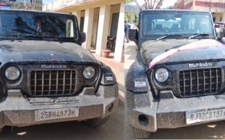 अलवर शहर में सड़कों पर स्टंटबाजी करने वाले युवाओं के खिलाफ कार्यवाही कर यातायात पुलिस ने दो थार गाड़ियां जब्त की