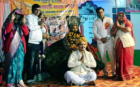 राजपुर बड़ा में शेरावाली माता के जागरण में भजनों पर झूमे श्रद्धालु, झांकीयो ने मोहा मन