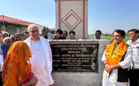 कृषि मंत्री किरोडीलाल ने 2.63 करोड़ की दो सीसी सड़कों का किया शिलान्यास