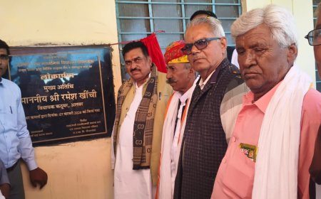 पीपलखेड़ा गांव में साइंस कंप्यूटर लैब एवं इंटरलॉकिंग का विधायक खींची ने किया उद्घाटन