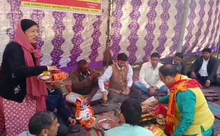 कर्मचारीयों ने सरकार से 11 सूत्री मांगों एवं 7 संकल्पों को पूरा कराने को लेकर कर्मचारियों ने किया संकल्प सिद्धि एवं सदबुद्धि यज्ञ