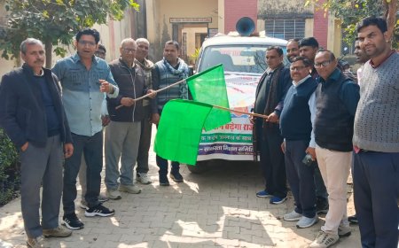 साक्षरता एवं सतत् शिक्षा अभियान के तहत प्रचार रथ किया रवाना