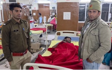 पुलिस से बचने के लिए युवक ने खुद को किया घायल