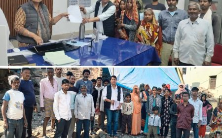 जनवरी माह में ध्वस्त किए गए बावड़ी से भगत सिंह सर्किल तक मकान एवं दुकानों को लेकर कुछ परिवार पलायन करने को मजबूर, उपखंड अधिकारी को सोपा ज्ञापन