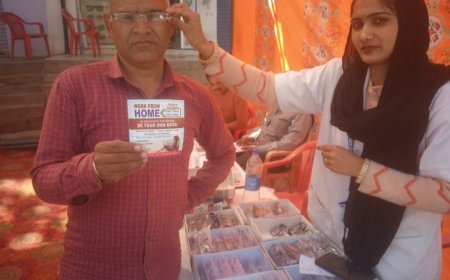 नेत्र चिकित्सा शिविर में 140 रोगियों को दिया परामर्श और दवाइयां