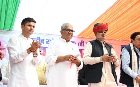 जाट बहरोड़ गांव में शहीद सुरेंद्र सिंह तक्षक की मूर्ति का अनावरण; 174 करोड रुपए के कार्यों का किया उद्घाटन एवं शिलान्यास