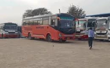 खाटू-जयपुर रूट पर प्राइवेट बसें हुईं बंद: सिंधी कैंप तक जाने की परमिशन देने की मांग, कहा- मारपीट करते हैं श्रद्धालु