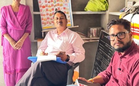 उपनिदेशक महिला एवं बाल विकास विभाग ने आंगनबाडी केन्द्रों का किया निरीक्षण