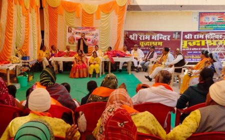 मेहंदीपुर बालाजी मे श्रीराम मंदिर वृद्धाश्रम में वृद्ध जनों का होली मिलन समारोह संपन्न; 'पंच परिवर्तन' का दिया संदेश'