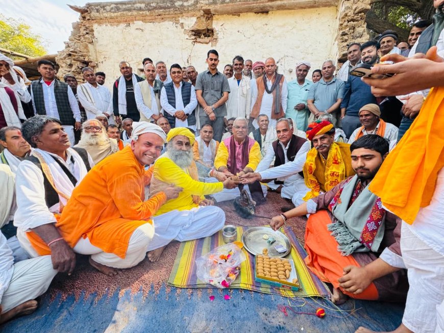 जवाहर सिंह बेढम ने आदिबद्री मे किया  65.55 लाख रूपये की पेयजल योजना का शिलान्यास