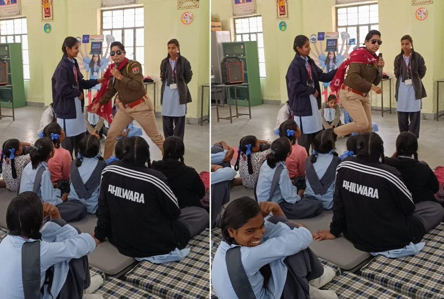 पीएम श्री राजकीय बालिका उच्च माध्यमिक विद्यालय बापू नगर में  आत्मरक्षा प्रशिक्षण का आयोजन