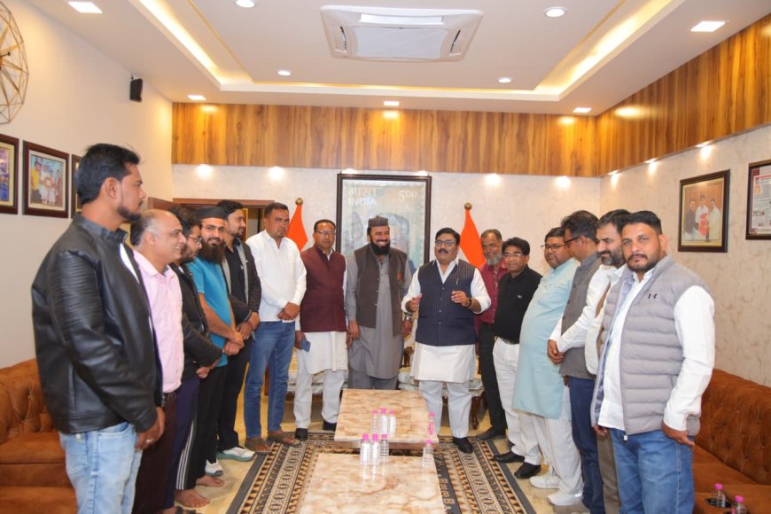 पैगाम ए मोहब्बत कार्यक्रम की तैयारियों को लेकर कांग्रेस अल्पसंख्यक विभाग की बैठक का आयोजन