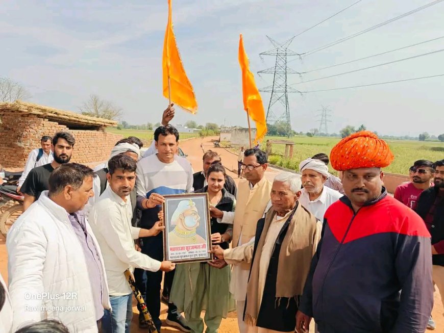 महाराजा सूरजमल जयन्ती पर निकाली रैली, गूंजे महाराजा सूरजमल के जयकारे