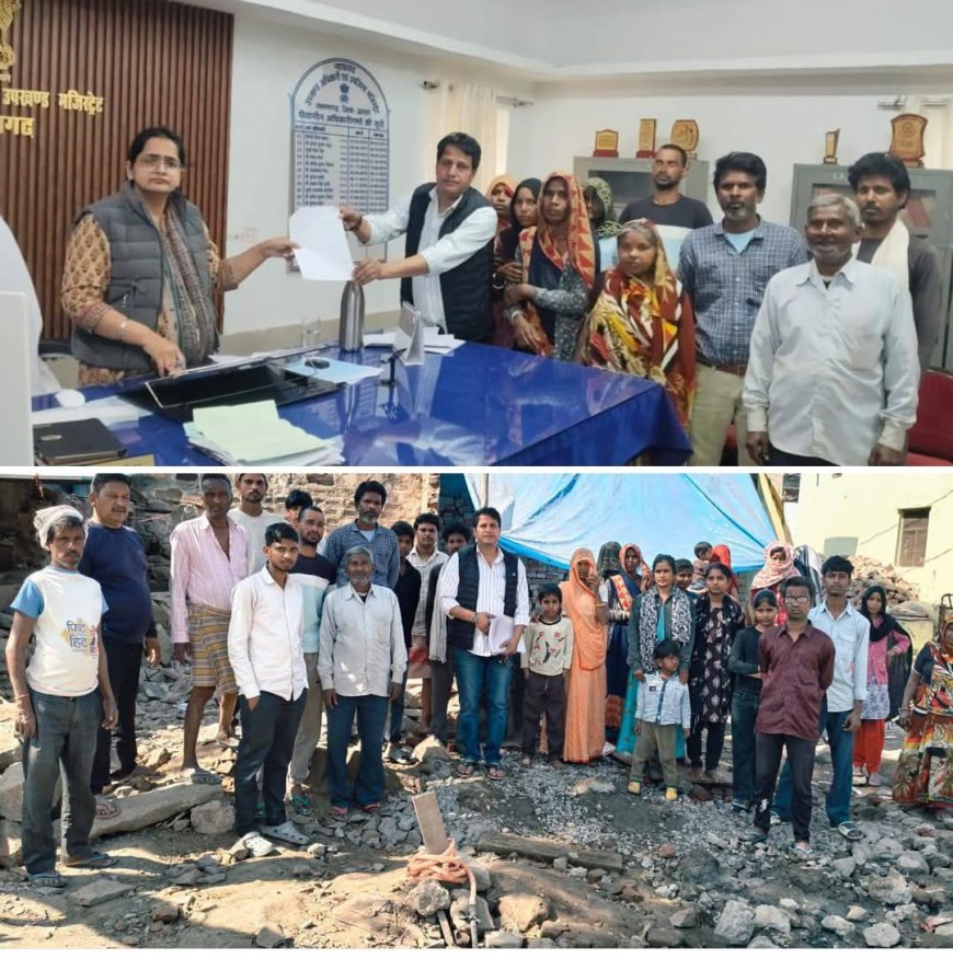 जनवरी माह में ध्वस्त किए गए बावड़ी से भगत सिंह सर्किल तक मकान एवं दुकानों को लेकर कुछ परिवार पलायन करने को मजबूर, उपखंड अधिकारी को सोपा ज्ञापन