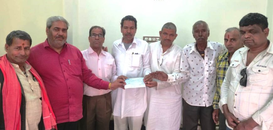 महासभा के प्रदेश महामंत्री माली ने दिया इकसठ हजार रूपये का सम्मेलन में सहयोग