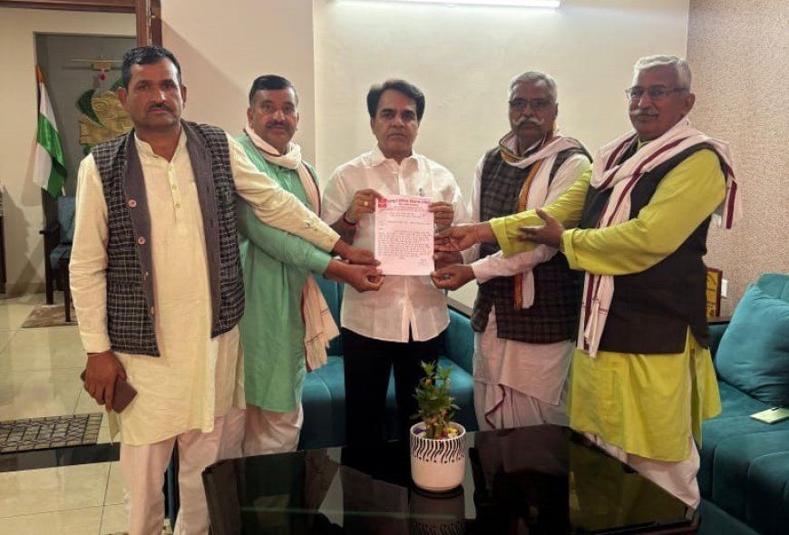 विधायक राजेंद्र मीणा से मिले पूर्व सैनिक संगठन के पदाधिकारी, शहीद स्मारक हेतु बजट आवंटन की मांग