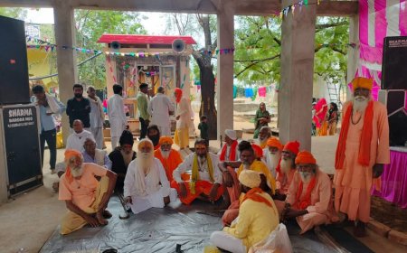 तिलकपुर धाम आश्रम मे मनाया होली मिलन समारोह