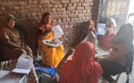 अंतर्राष्ट्रीय महिला साप्ताहिक के तहत ग्राम पंचायत इंदिरा कॉलोनी में जाजम बैठक आयोजित