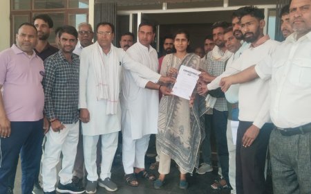 मालाखेड़ा में अंबेडकर की प्रतिमा स्थापित करने की मांग को लेकर उपखंड अधिकारी को   सौंपा ज्ञापन