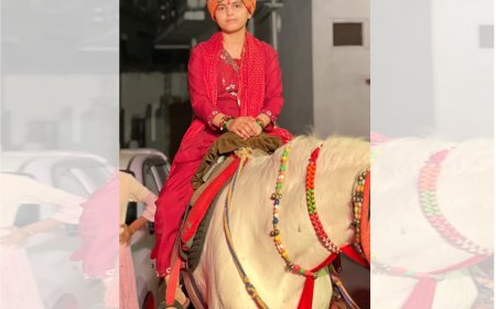 लड़की को घोड़ी पर बैठाकर निकाला बिंदोरा, म्हारी छोरी छोरो से कम ना से...