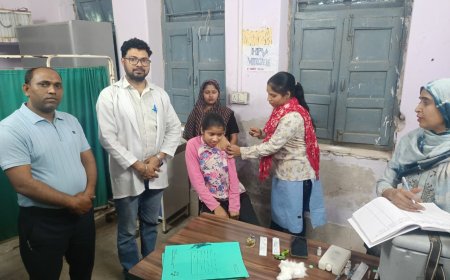 कठूमर सामुदायिक स्वास्थ्य केंद्र पर HPV वैक्सीनेशन का हुआ शुभारंभ