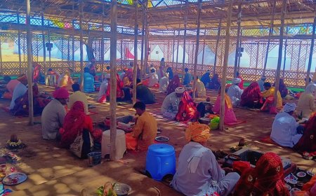 राणासर निर्झरा  धाम आश्रम पर 108 कुडीय श्री लक्ष्मी नारायण महायज्ञ का शानदार आगाज