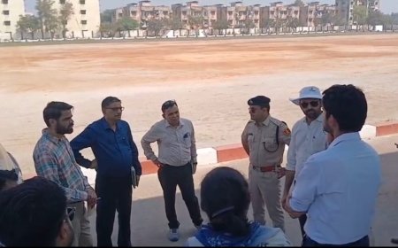 मुख्यमंत्री के सम्भावित दौरे को देखते हुए अधिकारियों ने लिया व्यवस्थाओं का जायजा