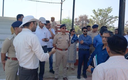 मुख्यमंत्री के सम्भावित दौरे को देखते हुए अधिकारियों ने लिया व्यवस्थाओं का जायजा