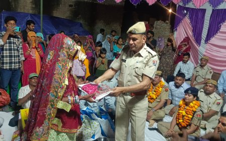 सफाईकर्मी की बेटी की शादी में पुलिसकर्मियों ने भरा 1.61 लाख रुपए का मायरा; DSP मेघा गोयल के नेतृत्व में नारायणपुर थाने की अनूठी पहल