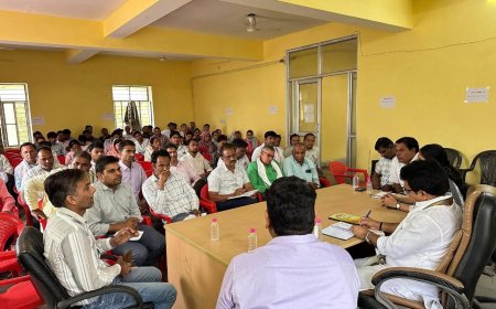 विधायक राजेंद्र मीणा ने ग्राम विकास अधिकारी गिरदावर पटवारी के साथ की मीटिंग दिए आवश्यक दिशा निर्देश