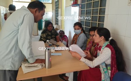 गोविन्दगढ़ सीएचसी में हैल्थ चेकअप:115 लोगों की बीपी, शुगर, स्पाइरोमीटर समेत अन्य जांचें  हुई