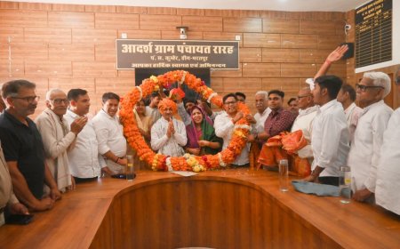 रारह में भाजपा प्रदेश अध्यक्ष मदनलाल राठौड़ का  स्वागत, ग्राम विकास की सराहना