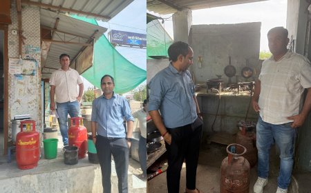 उपखंड प्रशासन टीम ने प्रतिष्ठानों पर मारा छापा,8 घरेलू सिलेंडर किए जब्त