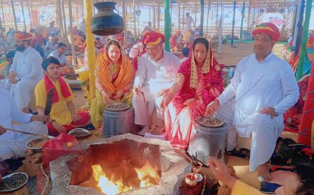 108 कुंडीय लक्ष्मी नारायण महायज्ञ:राणासर में स्थित निर्झर धाम आश्रम पर सातवें दिन तक लगी 35 लाख आहुतियां