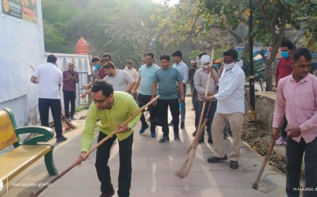 राजस्थान दिवस सप्ताह का आगाज बिहारी जी मंदिर से दिया स्वच्छता का संदेश