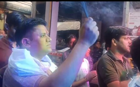 लधुकाशी कस्वा वैर से कैला देवी पदयात्रा रवाना,  गाजे-बाजे के साथ रवाना हुए देवी भक्त