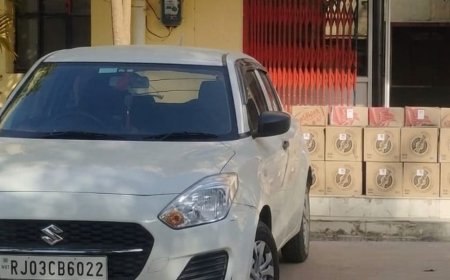 बांसवाड़ा में स्विफ्ट कार से अवैध शराब पकड़ी:पुलिस ने नाकाबंदी में 24 कार्टन जब्त किए, 2 आरोपी गिरफ्तार
