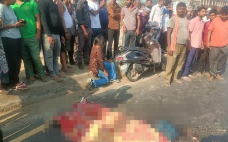 ट्रक की चपेट में आने से स्कूटी सवार शिक्षिका की दर्दनाक मौत, बहन घायल