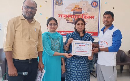 राजकीय महाविद्यालय खैरथल में राजस्थान दिवस के उपलक्ष्य में प्रश्नोत्तरी प्रतियोगिता का हुआ आयोजन