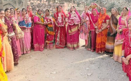 स्वर्णकार समाज ने राजपूती ठाट-बाट से निकाली भव्य गणगौर जलार्पण यात्रा