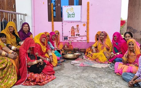 बेरी में हर्षोल्लास से मनाया गया गणगौर उत्सव, महिलाओं ने अखंड सौभाग्य के लिए की विशेष पूजा-अर्चना