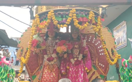 कठूमर के ऐतिहासिक गणगौर मेले का हुआ आगाज; ईसर गौरा की सवारी देखने हजारो लोग उमडे,  विधायक ने ध्वजपूजन कर मेले की औपचारिक शुरुआत की