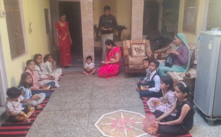 शारदीय नवरात्र: देवी स्वरूप कन्याओं का हुआ घर-घर पूजन