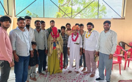 ग्राम पंचायत पाडा मे अच्छे विकास कार्य कराने पर सरपंच  को किया सम्मानित